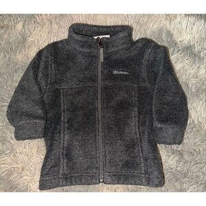 Columbia Kids Toddler Jacket Zip Up Fleece Gray 6 - 12 months Unisex Fall Winter